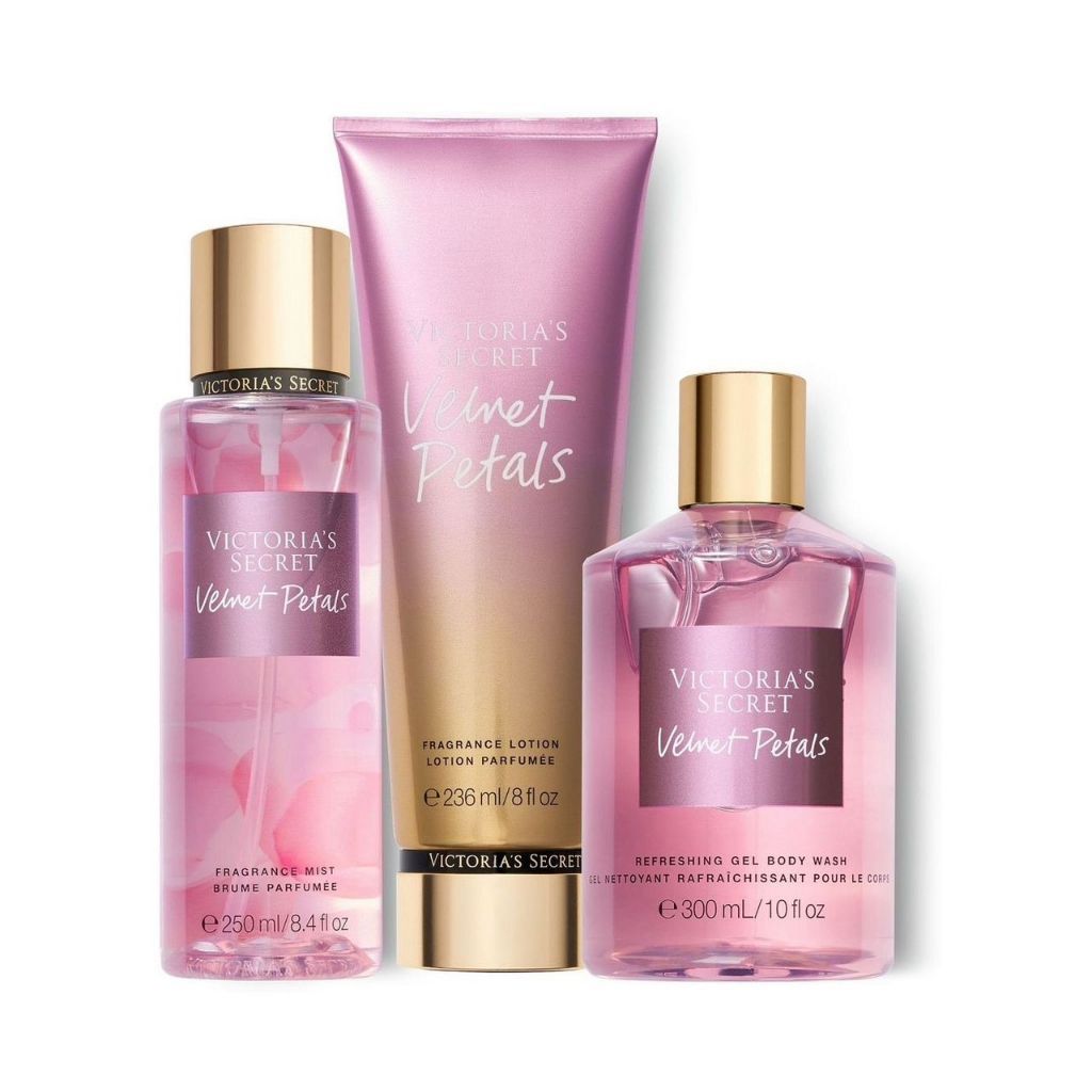 VS VELVET PETALS MIST BODY LOTION BATH WASH SET