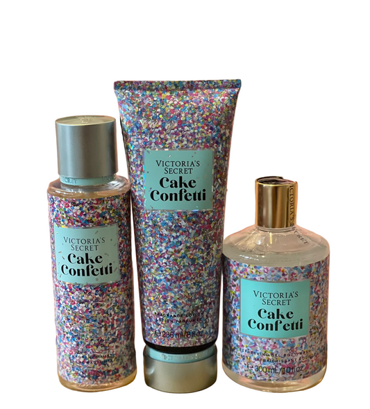 VS CAKE CONFETTI BATH SET 3 IN 1