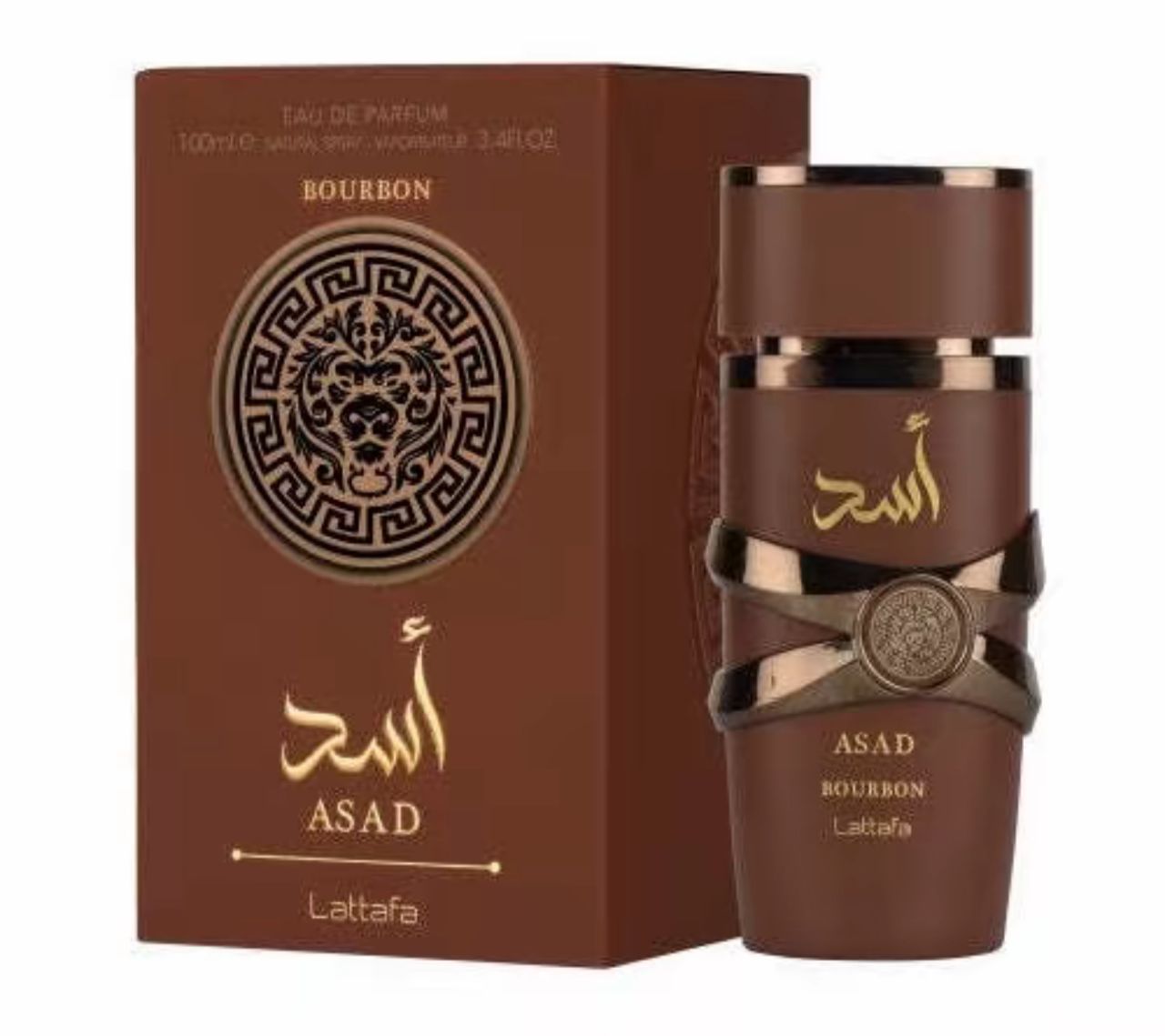 Lattafa Asad Bourbon for Unisex Eau de Parfum Spray, 3.4 Ounce / 100 ml
