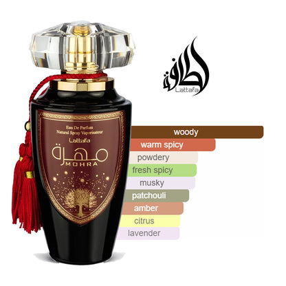 Lattafa Perfumes Mohra for Unisex Eau de Parfum Spray, 3.4 Ounce 100ml